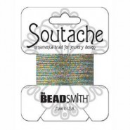 Beadsmith soutache koord 3mm - textured Metallic rainbow